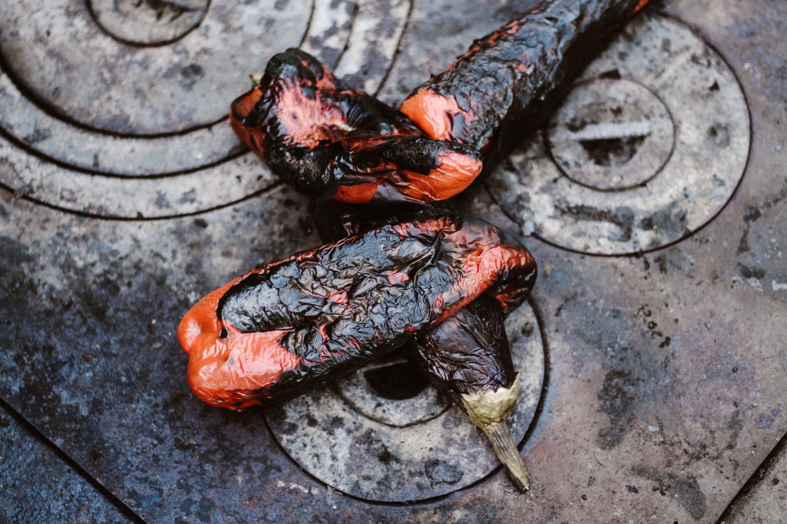 Cooked aubergines